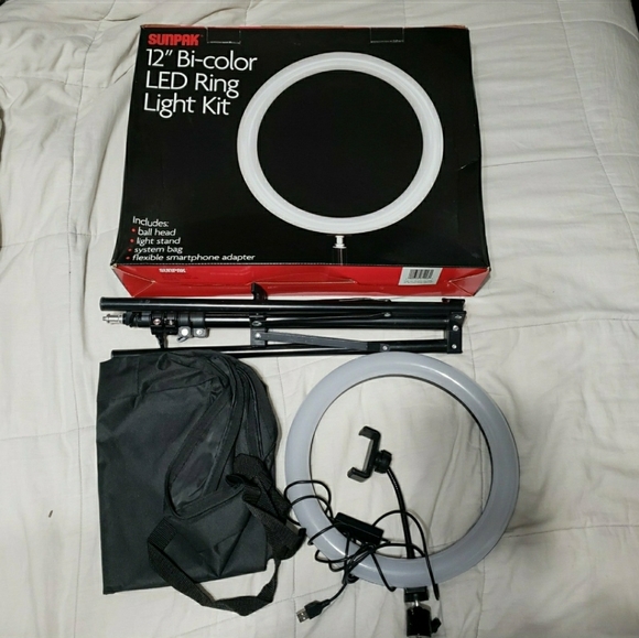 Sunpak 12" Bi-Color LED Ring Light Kit - Picture 2 of 4